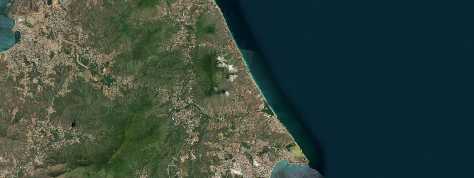Satellite view of the coast near Porlamar, Isla Margarita