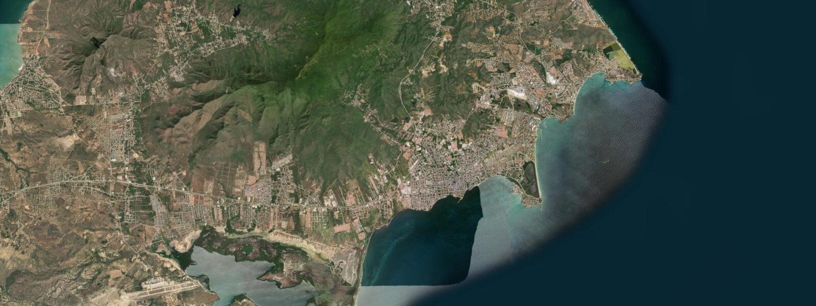 Satellite view of the coast near Porlamar, Margarita Island