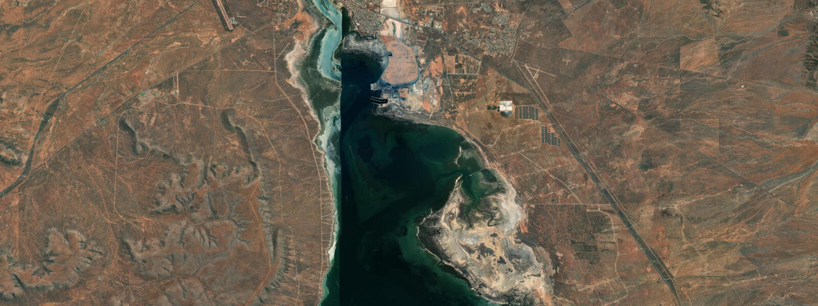 Satellite view of the coast near Port Augusta