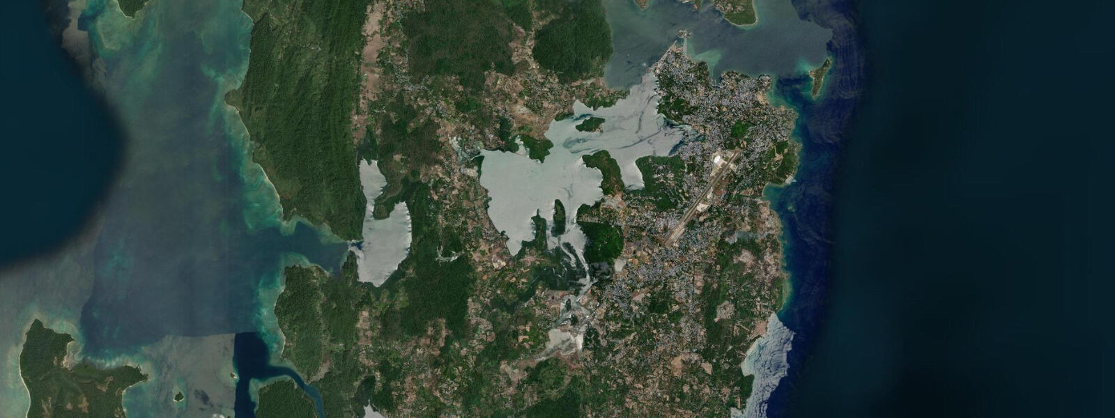 Satellite view of the coast near Port Blair