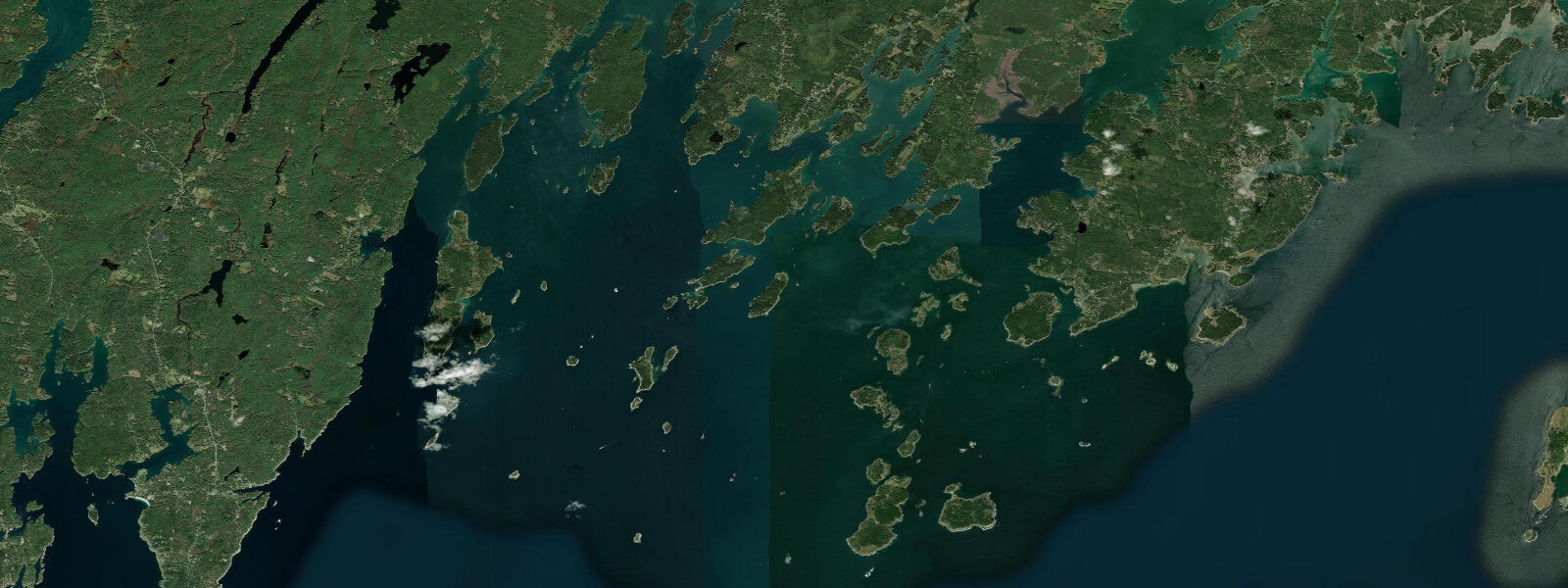 Satellite view of the coast near Port Clyde