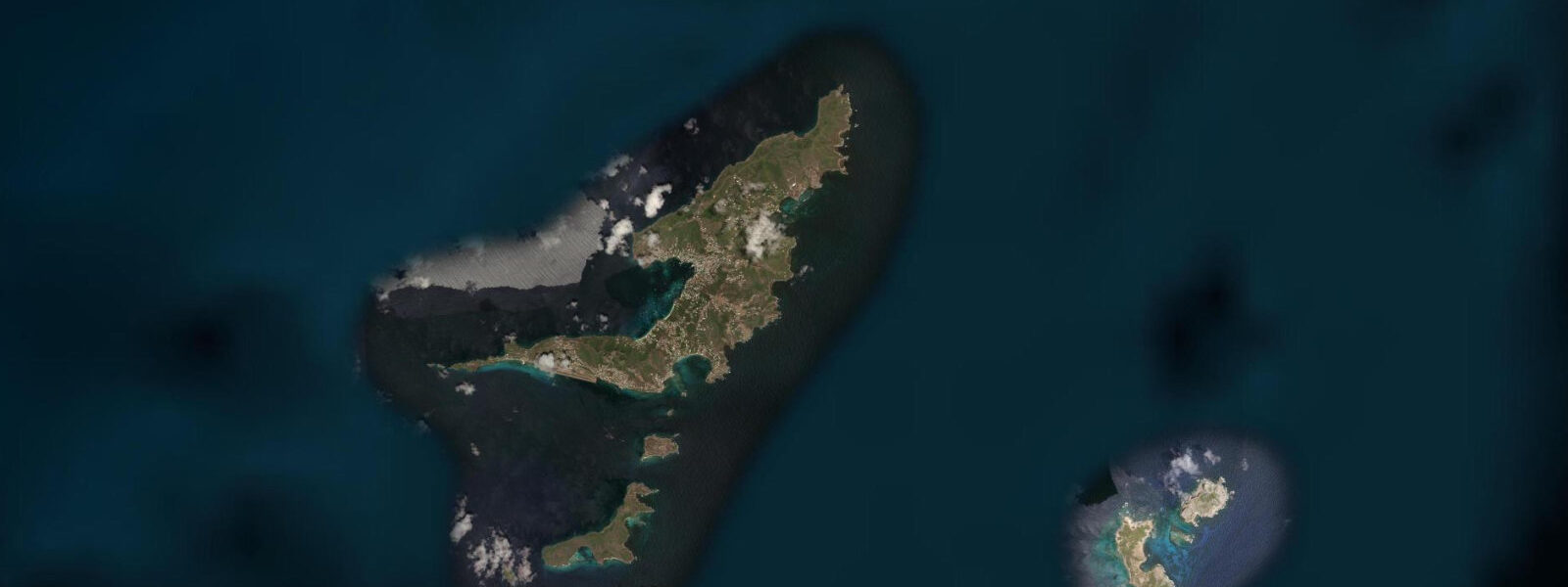Satellite view of the coast near Port Elizabeth, Bequia