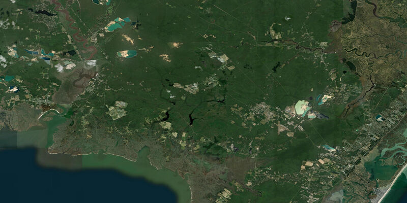 Satellite view of the coast near Port Elizabeth