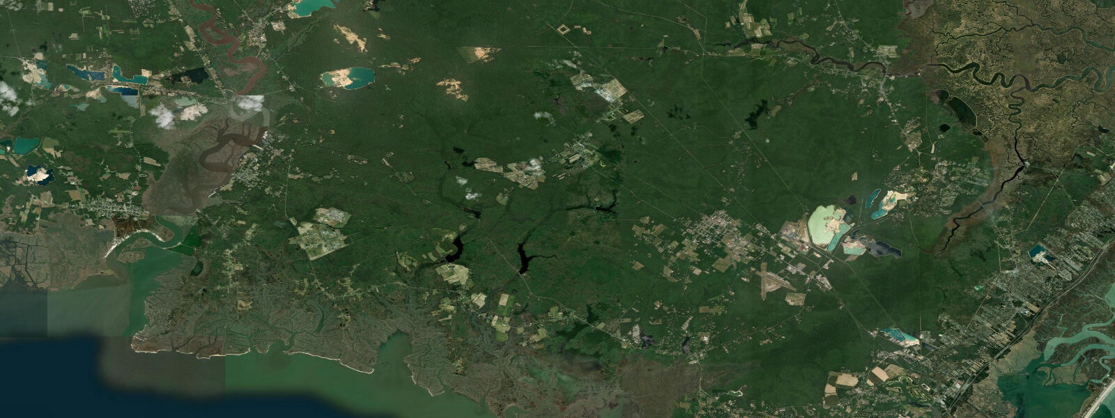 Satellite view of the coast near Port Elizabeth