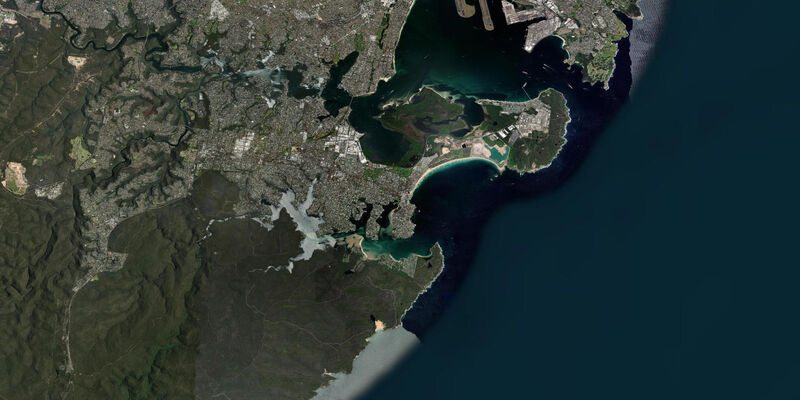 Satellite view of the coast near Port Hacking