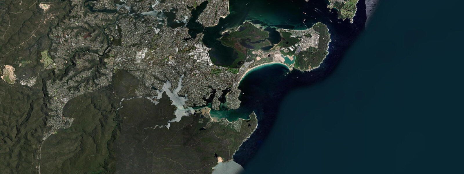 Satellite view of the coast near Port Hacking