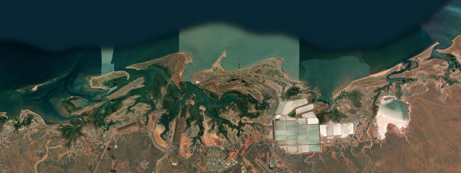 Satellite view of the coast near Port Hedland
