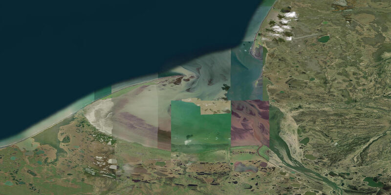 Satellite view of the coast near Port Heiden
