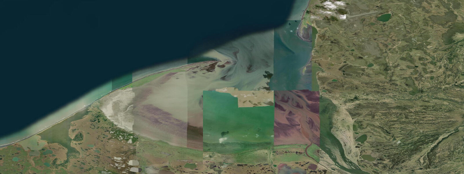 Satellite view of the coast near Port Heiden