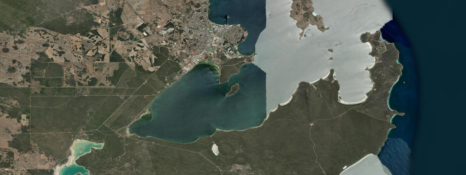 Satellite view of the coast near Port Lincoln, South Australia