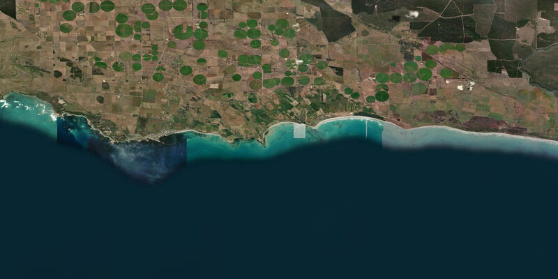 Satellite view of the coast near Port Macdonnell