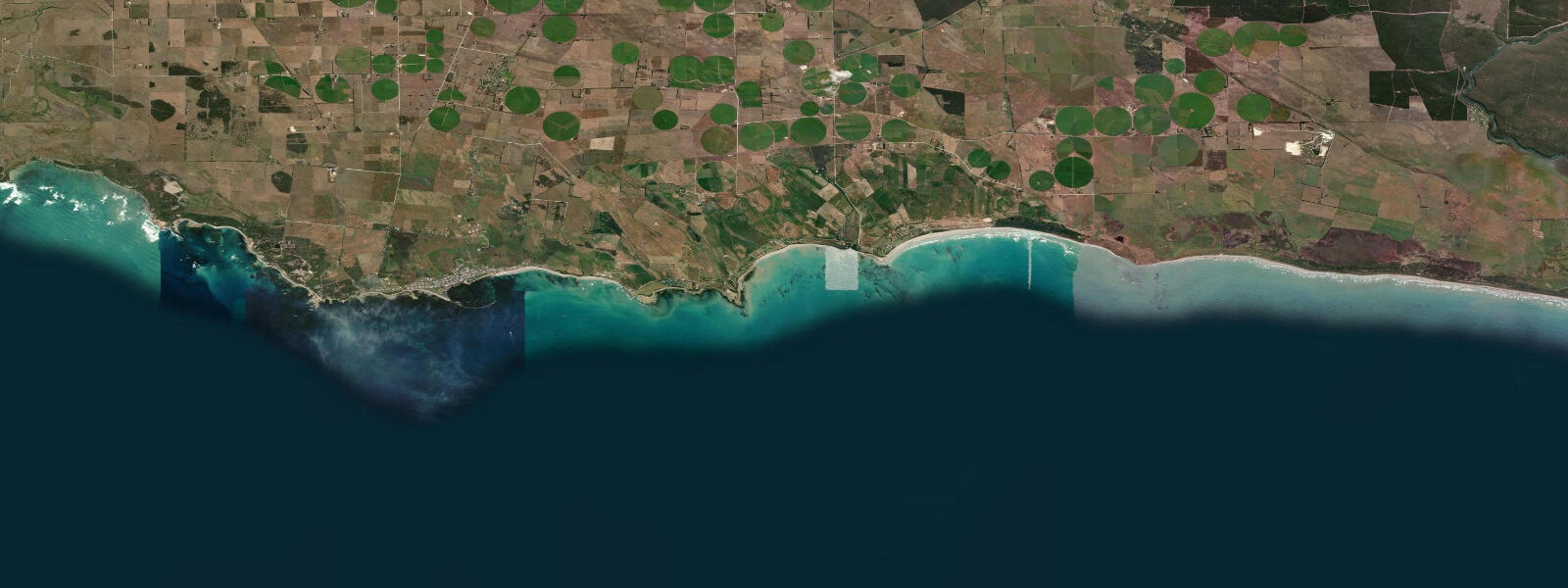 Satellite view of the coast near Port Macdonnell