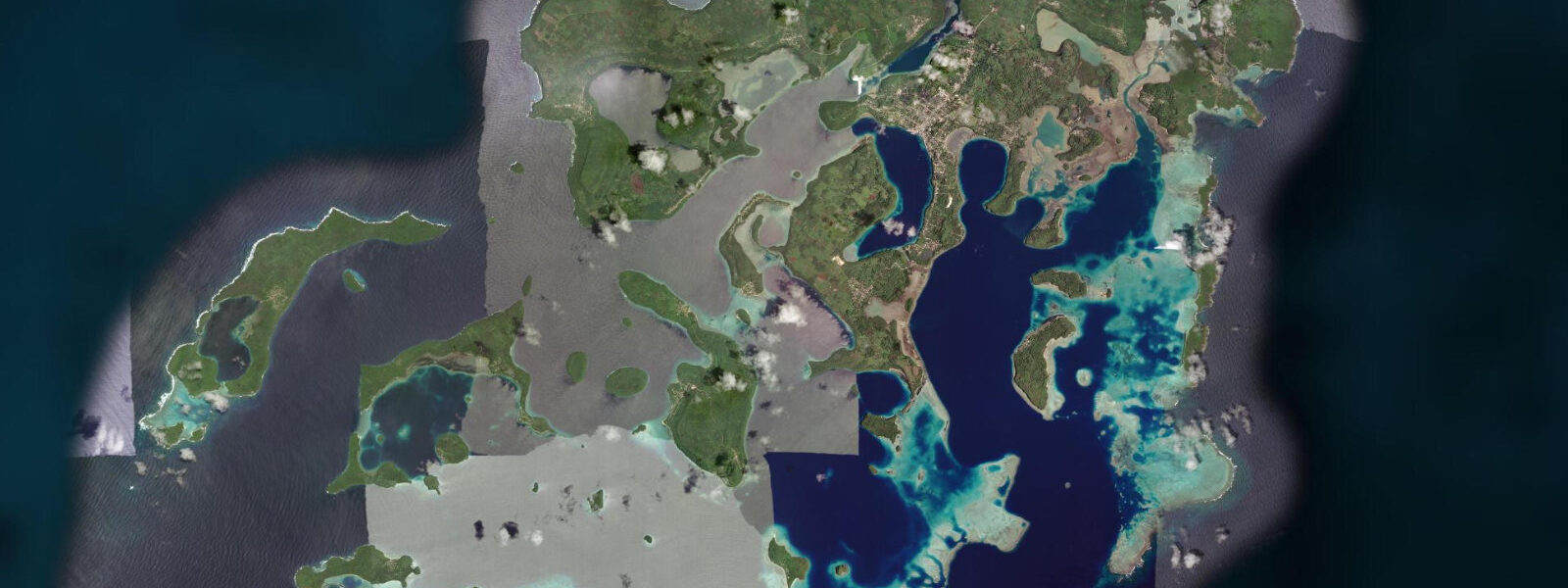 Satellite view of the coast near Port Maurelle, Vava'u