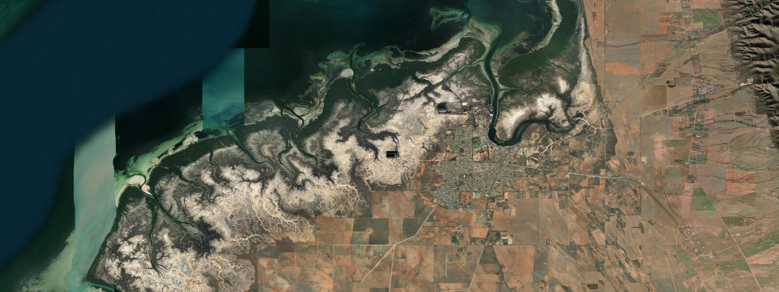 Satellite view of the coast near Port Pirie