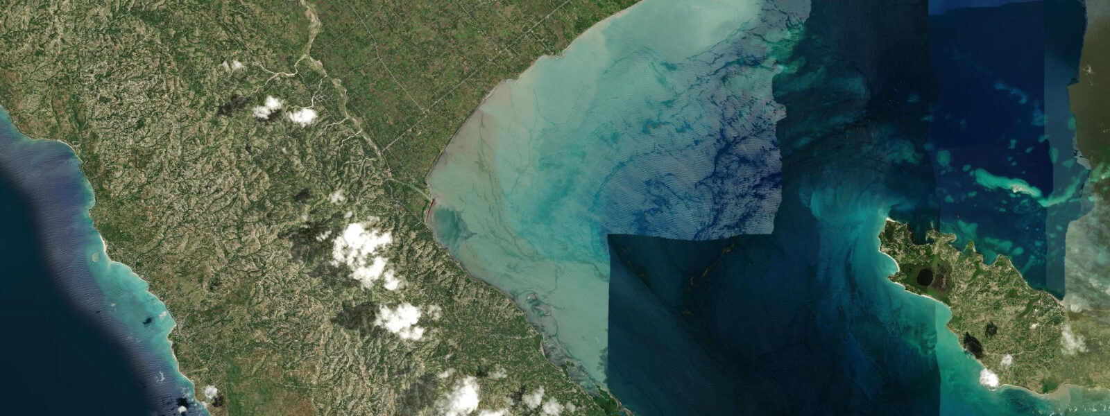 Satellite view of the coast near Port Salut