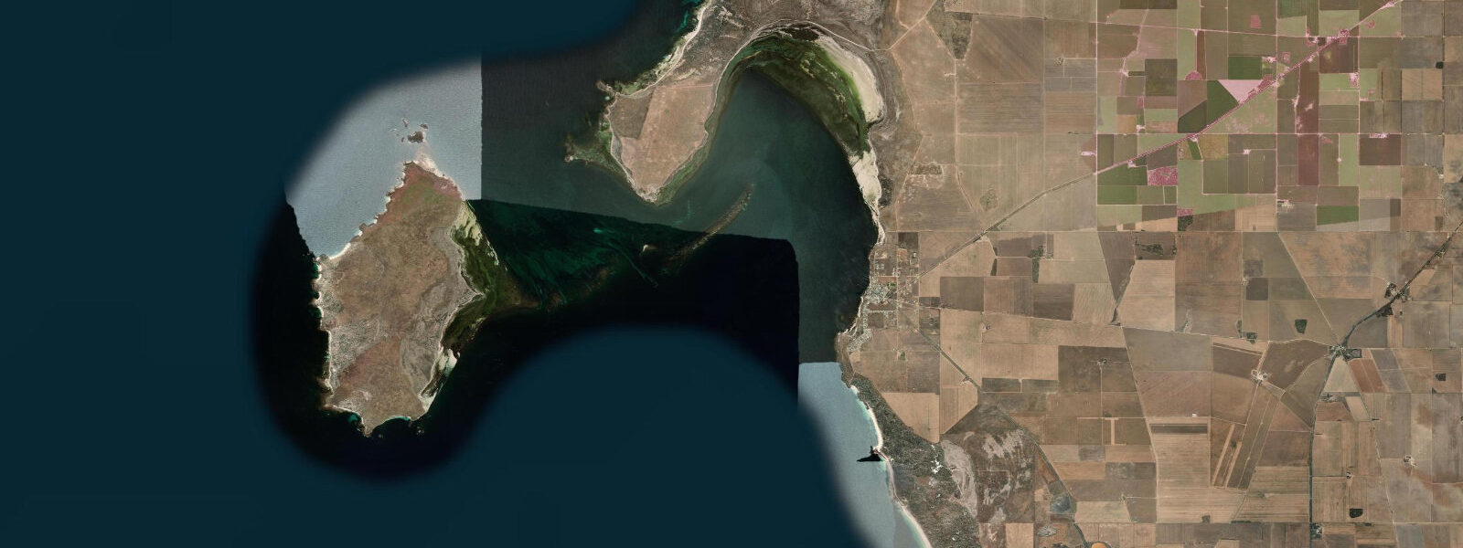 Satellite view of the coast near Port Victoria