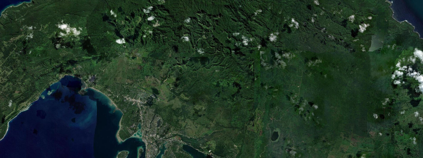 Satellite view of the coast near Port Vila