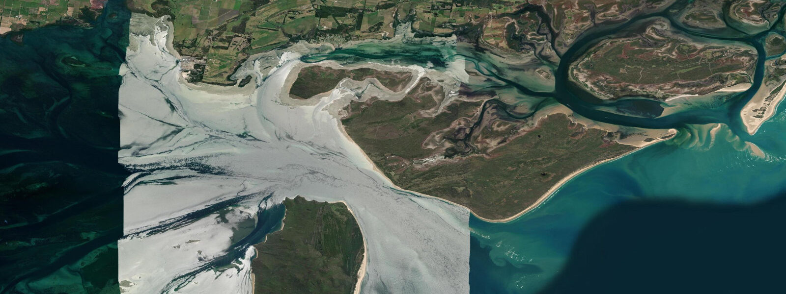 Satellite view of the coast near Port Welshpool