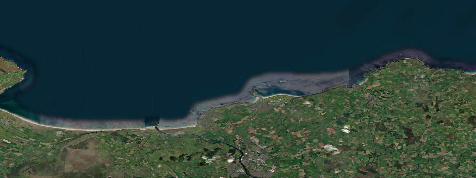 Satellite view of the coast near Portrush