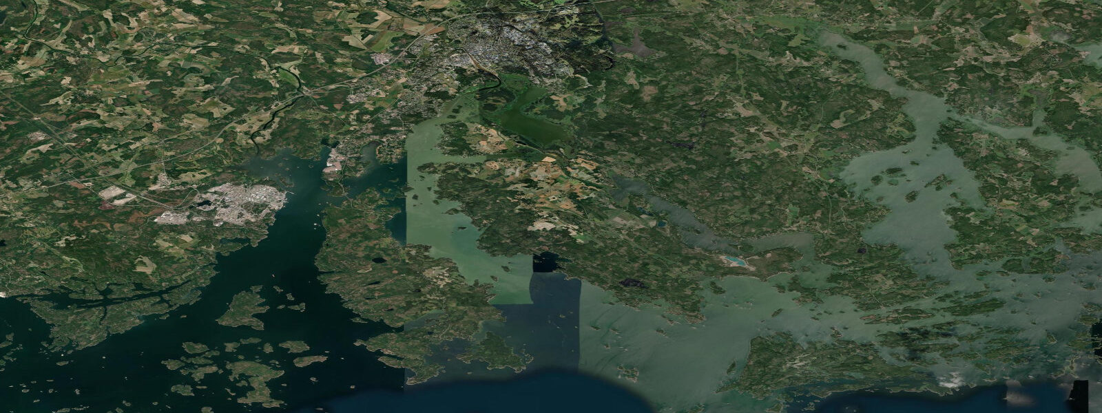 Satellite view of the coast near Porvoo