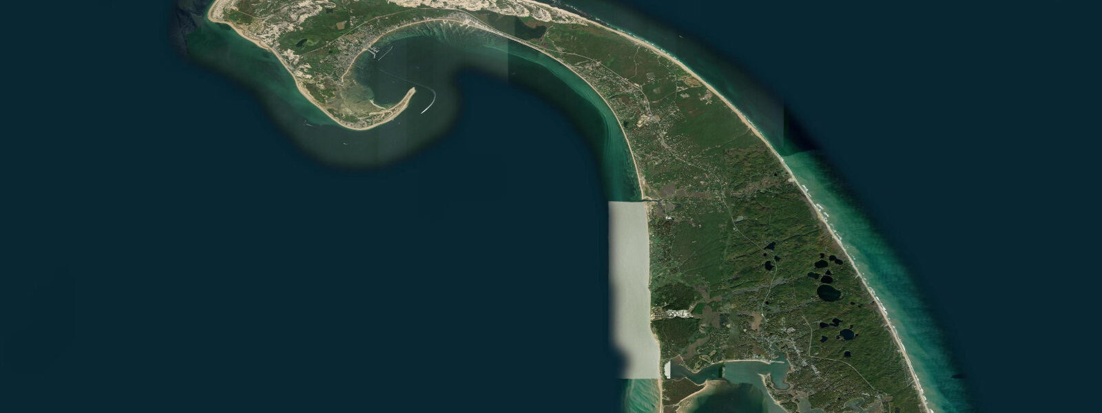 Satellite view of the coast near Provincetown
