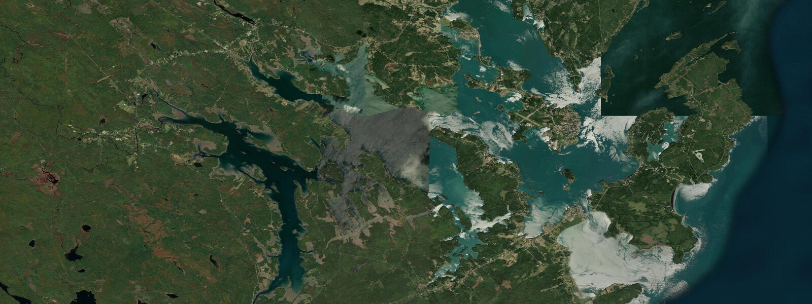 Satellite view of the coast near Race Point