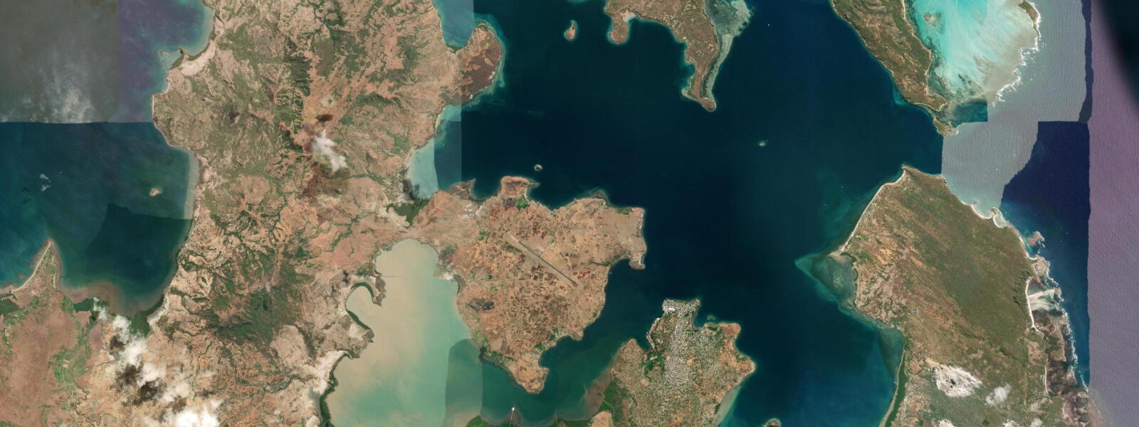 Satellite view of the coast near Ramena Beach, Madagascar