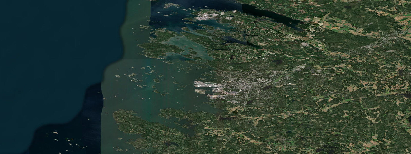 Satellite view of the coast near Rauma