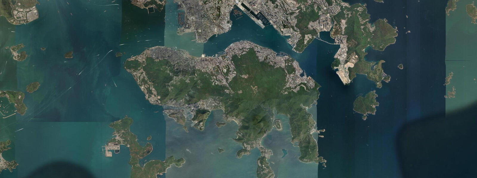 Satellite view of the coast near Repulse Bay, Hong Kong