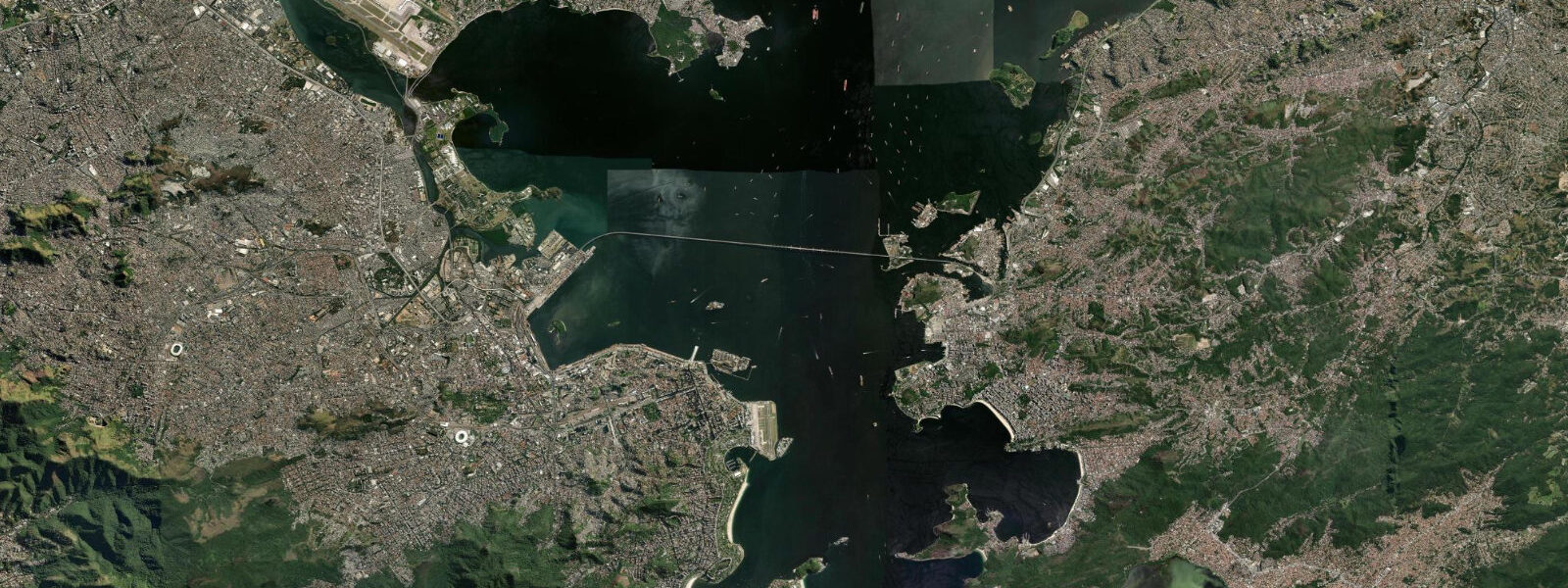 Satellite view of the coast near Rio de Janeiro (Ilha Fiscal)