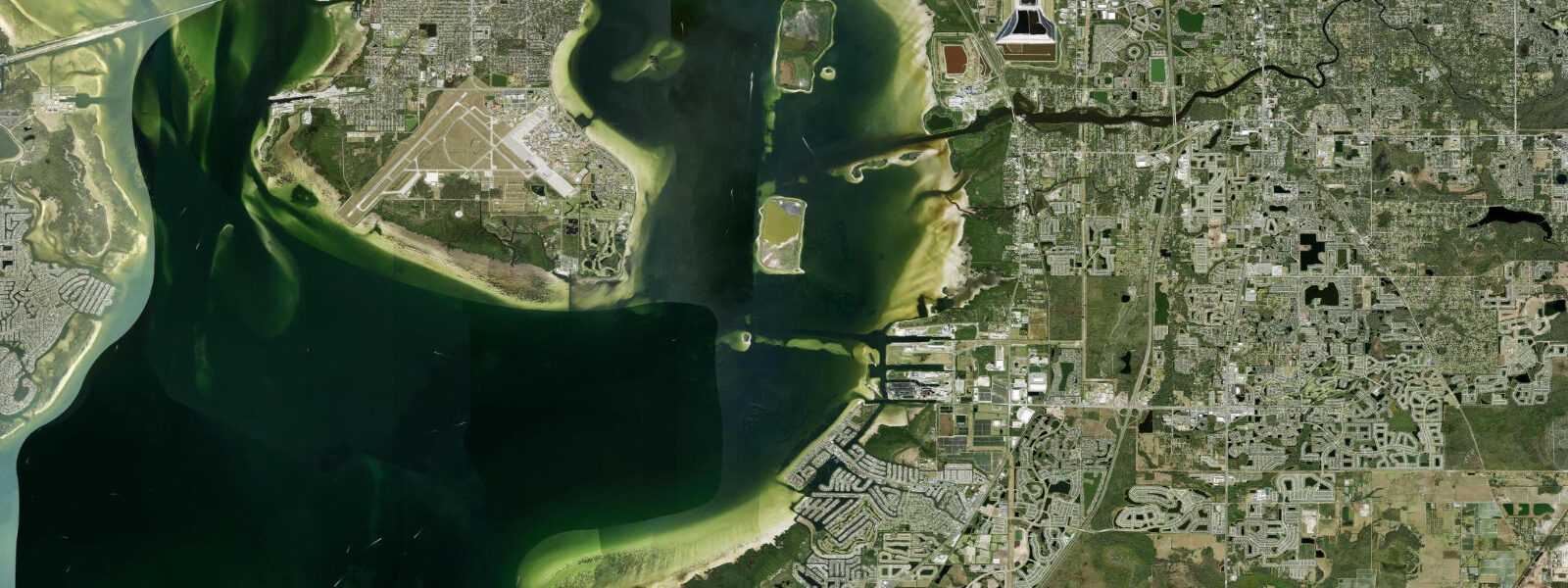 Satellite view of the coast near Riverview