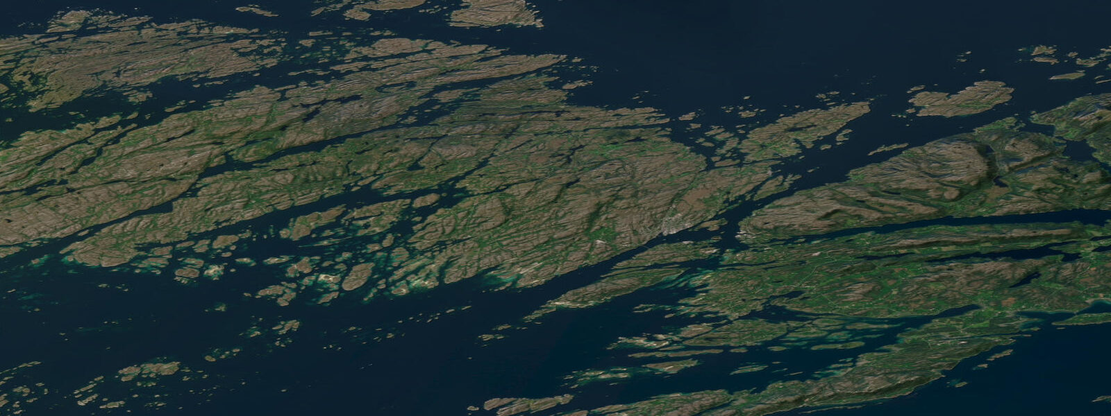 Satellite view of the coast near Rørvik