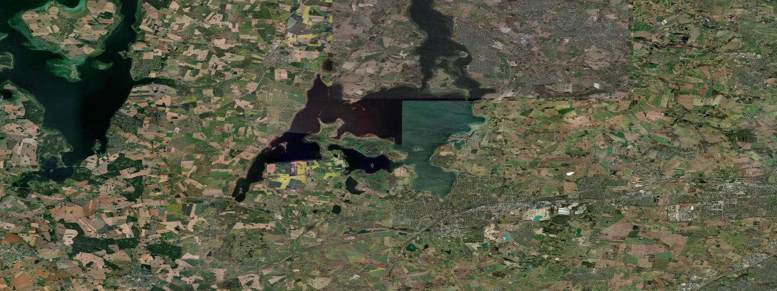 Satellite view of the coast near Roskilde