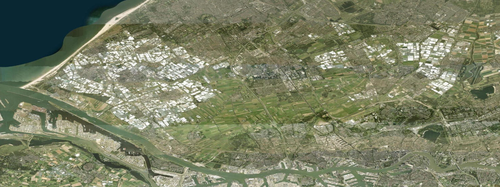 Satellite view of the coast near Rotterdam