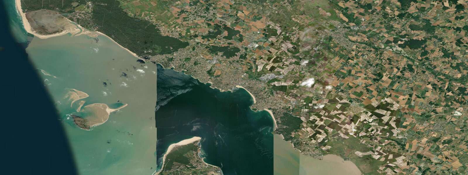 Satellite view of the coast near Royan