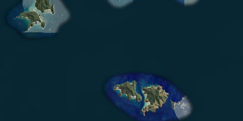 Satellite view of the coast near Saint Bees Island