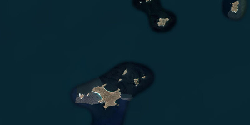 Satellite view of the coast near Saint Francis Island