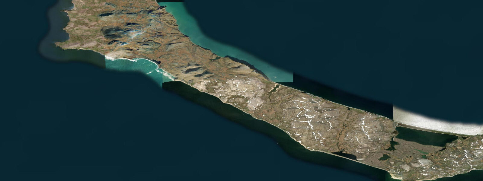 Satellite view of the coast near Saint Matthew Island