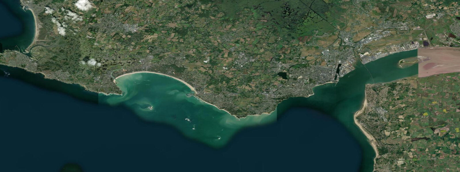 Satellite view of the coast near Saint-Nazaire