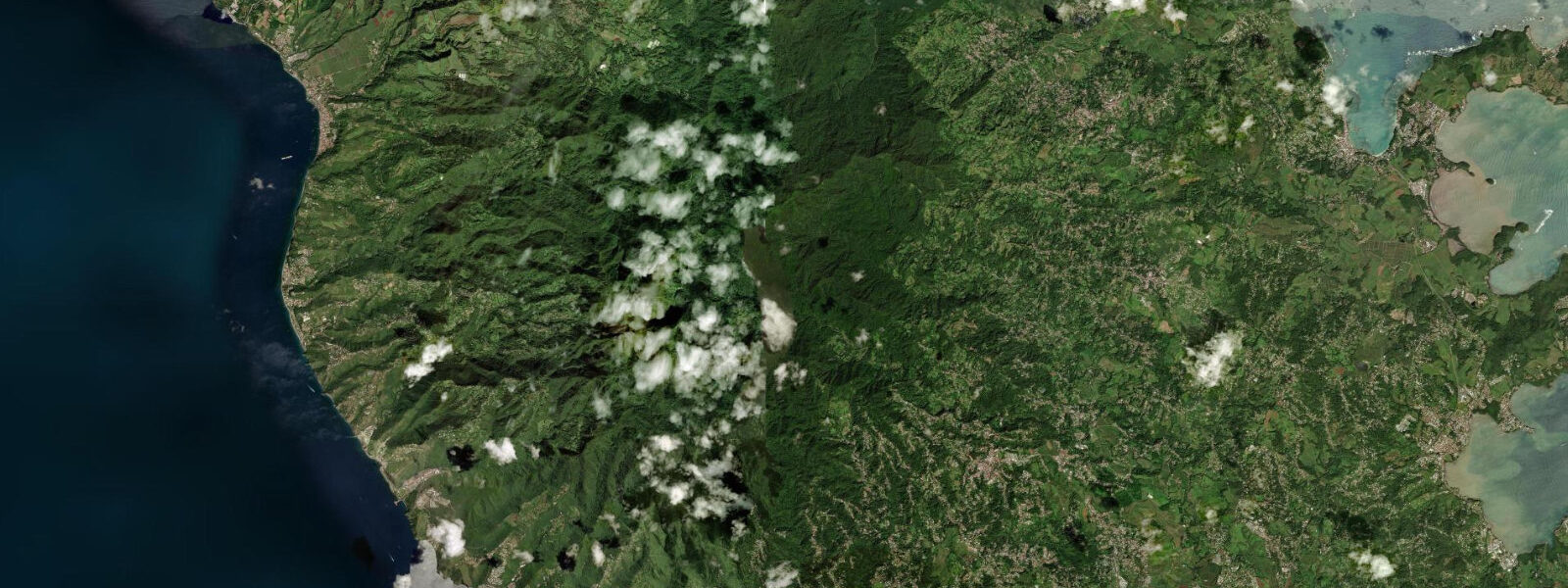 Satellite view of the coast near Saint-Pierre