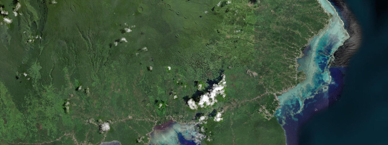 Satellite view of the coast near Salelologa