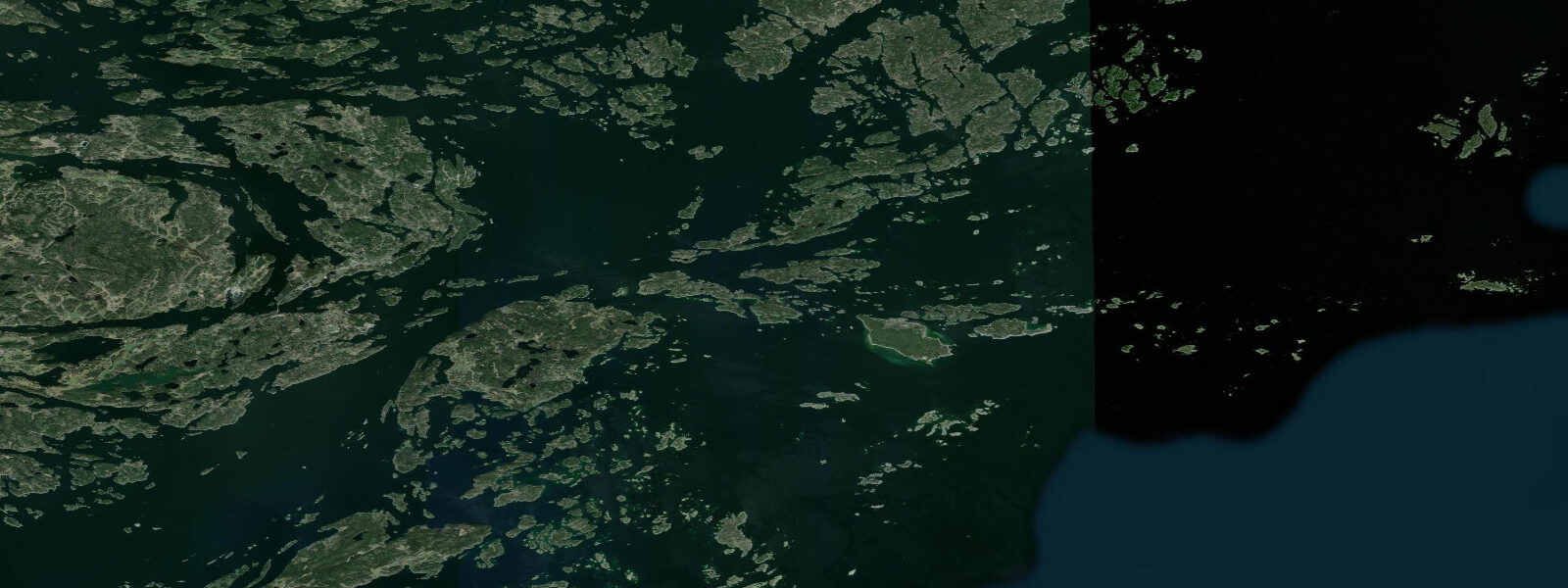 Satellite view of the coast near Sandhamn