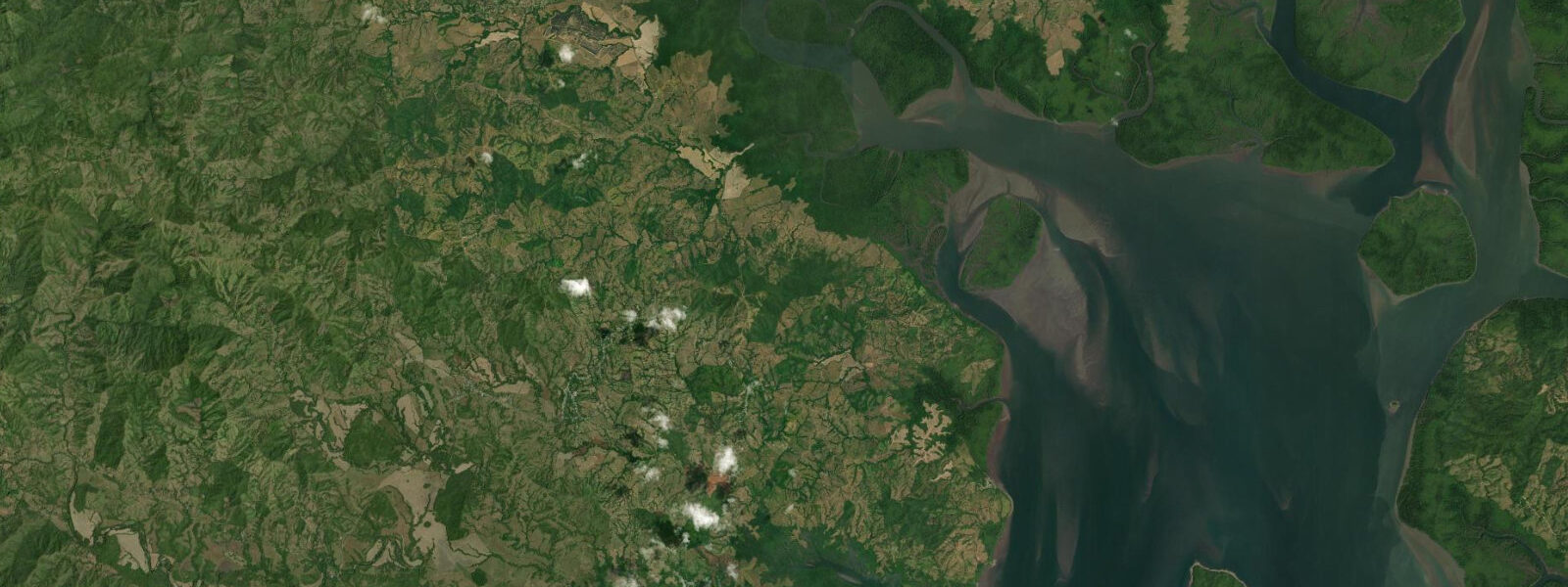 Satellite view of the coast near Santa Catalina