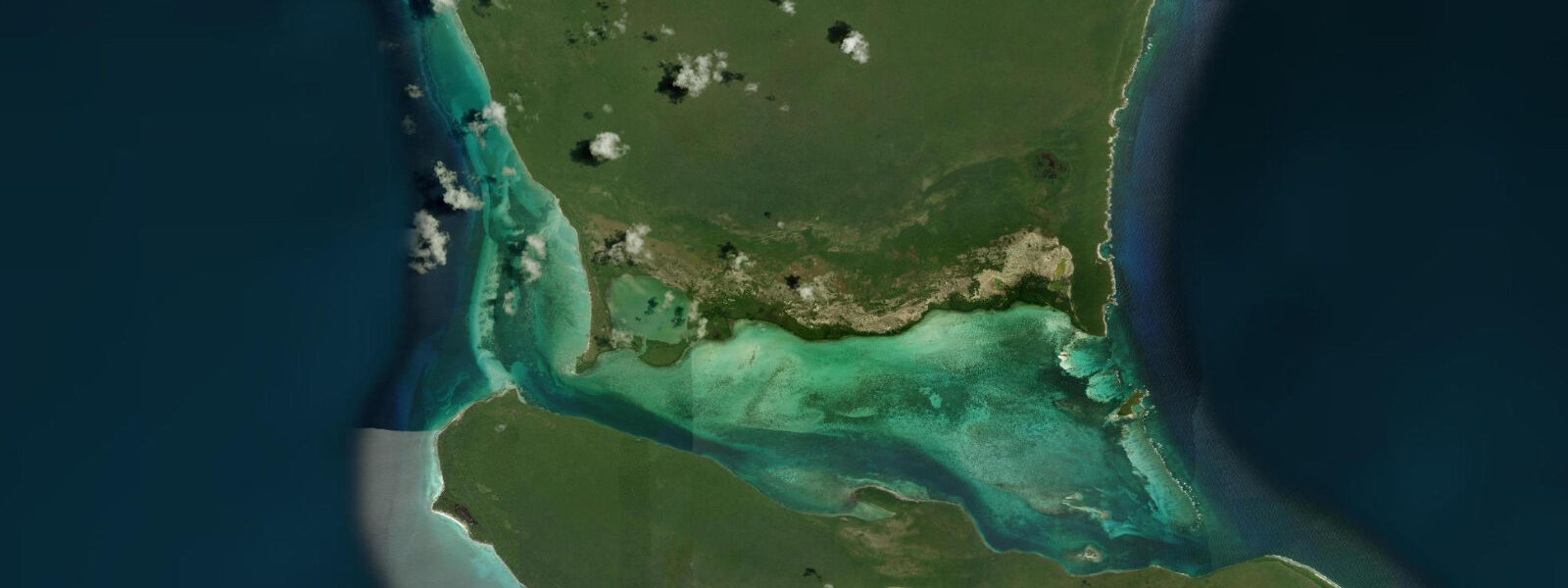Satellite view of the coast near Saona Island, La Altagracia