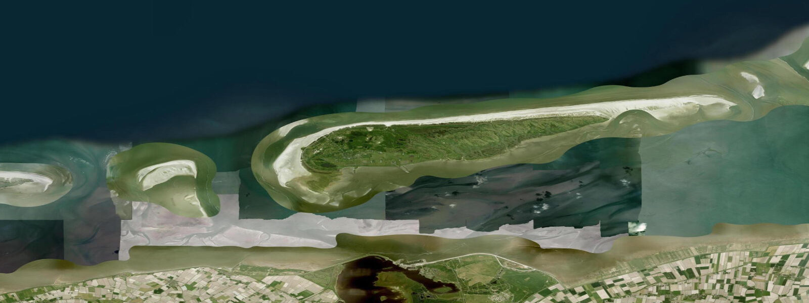 Satellite view of the coast near Schiermonnikoog