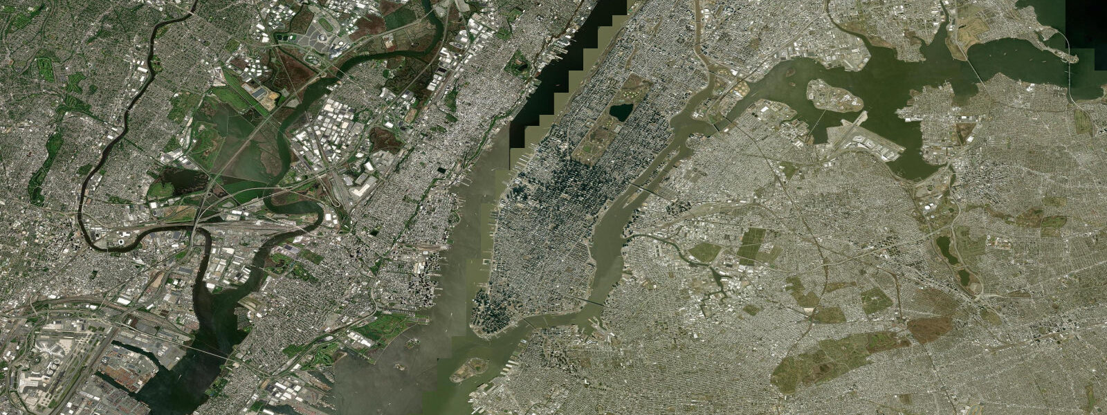 Satellite view of the coast near Secaucus