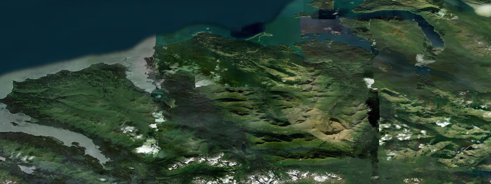 Satellite view of the coast near Seldovia