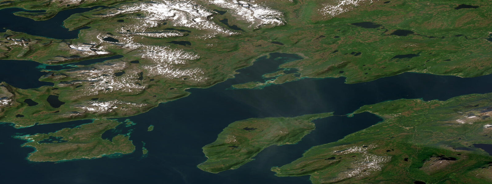 Satellite view of the coast near Senja