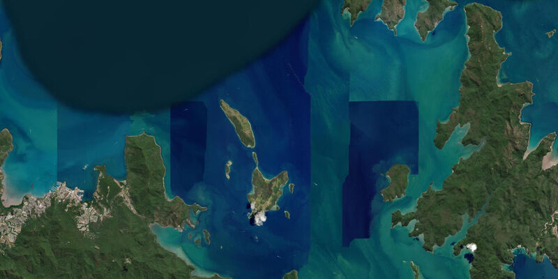 Satellite view of the coast near Shute Harbour