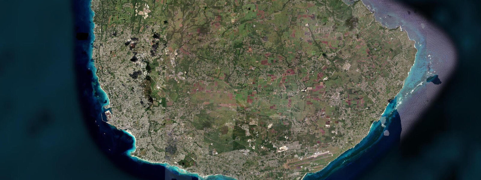 Satellite view of the coast near Silver Sands
